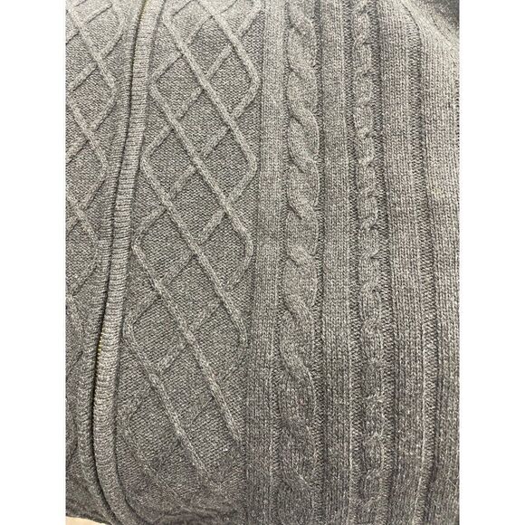 Voboom NWT Gray Full Zip Cable Knit Wool Blend Sweater Size L - Picture 10 of 12